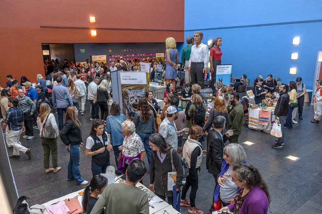 Visitors engage with conservationists in the Expo Marketplace at WCN’s 2025 Expo at the Mission Bay Conference Center in San Francisco.