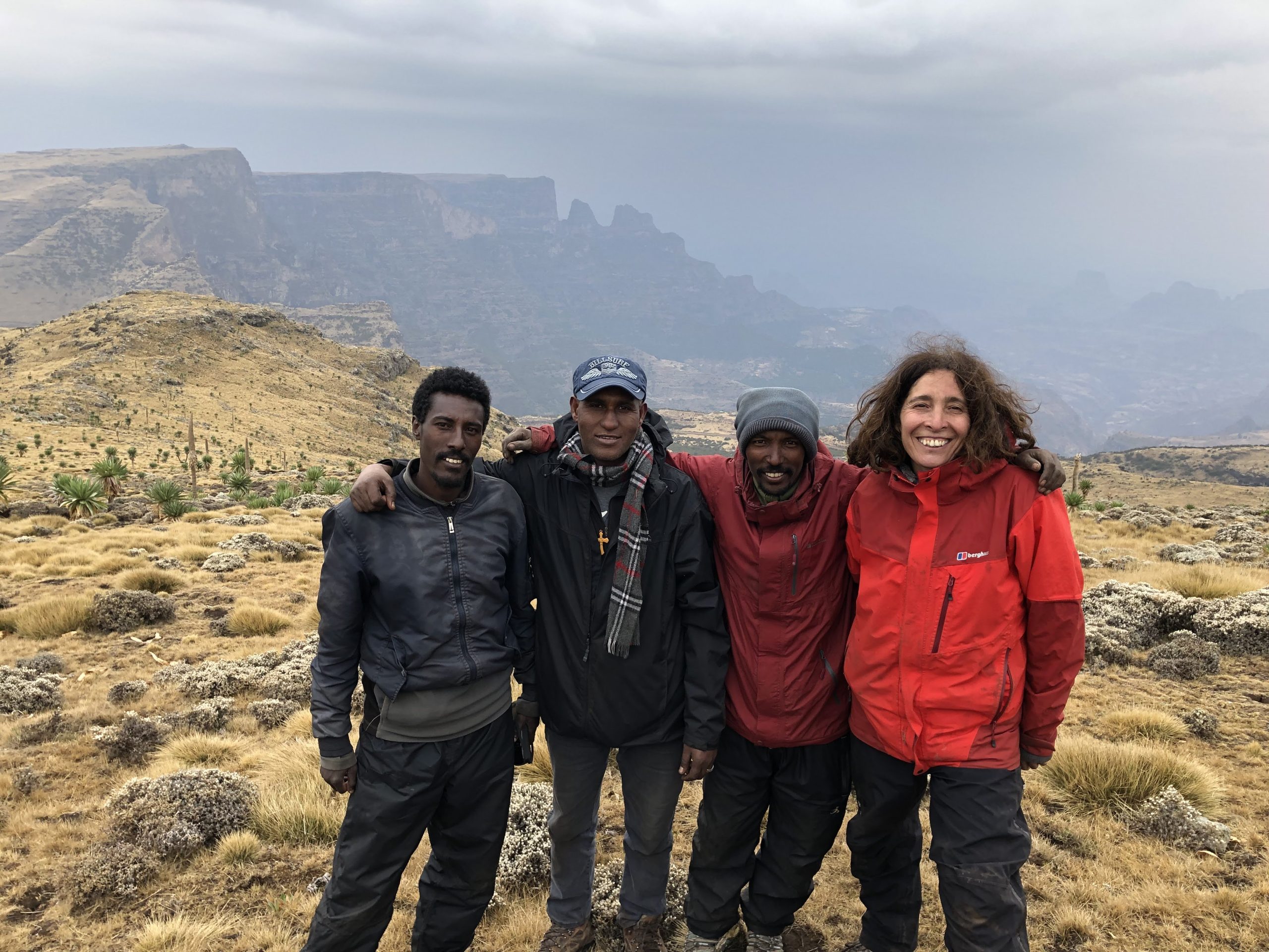 Ethiopian Wolf Conservation Program team in Simien Mountains